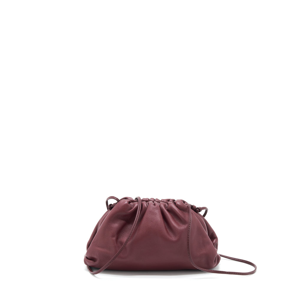 BOTTEGA VENETA THE MINI POUCH DARK RED