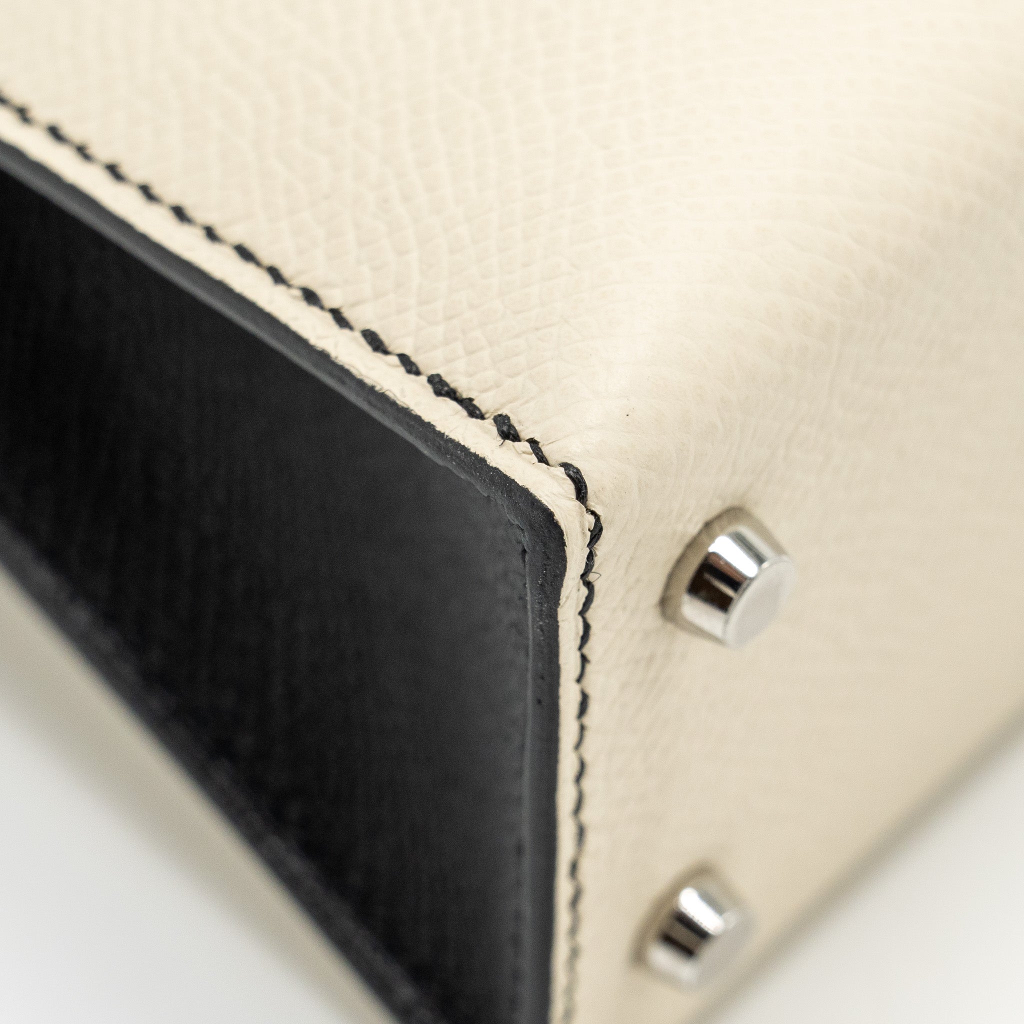 HERMES MINI KELLY II SPECIAL ORDER EPSOM NATA/BLACK SHW