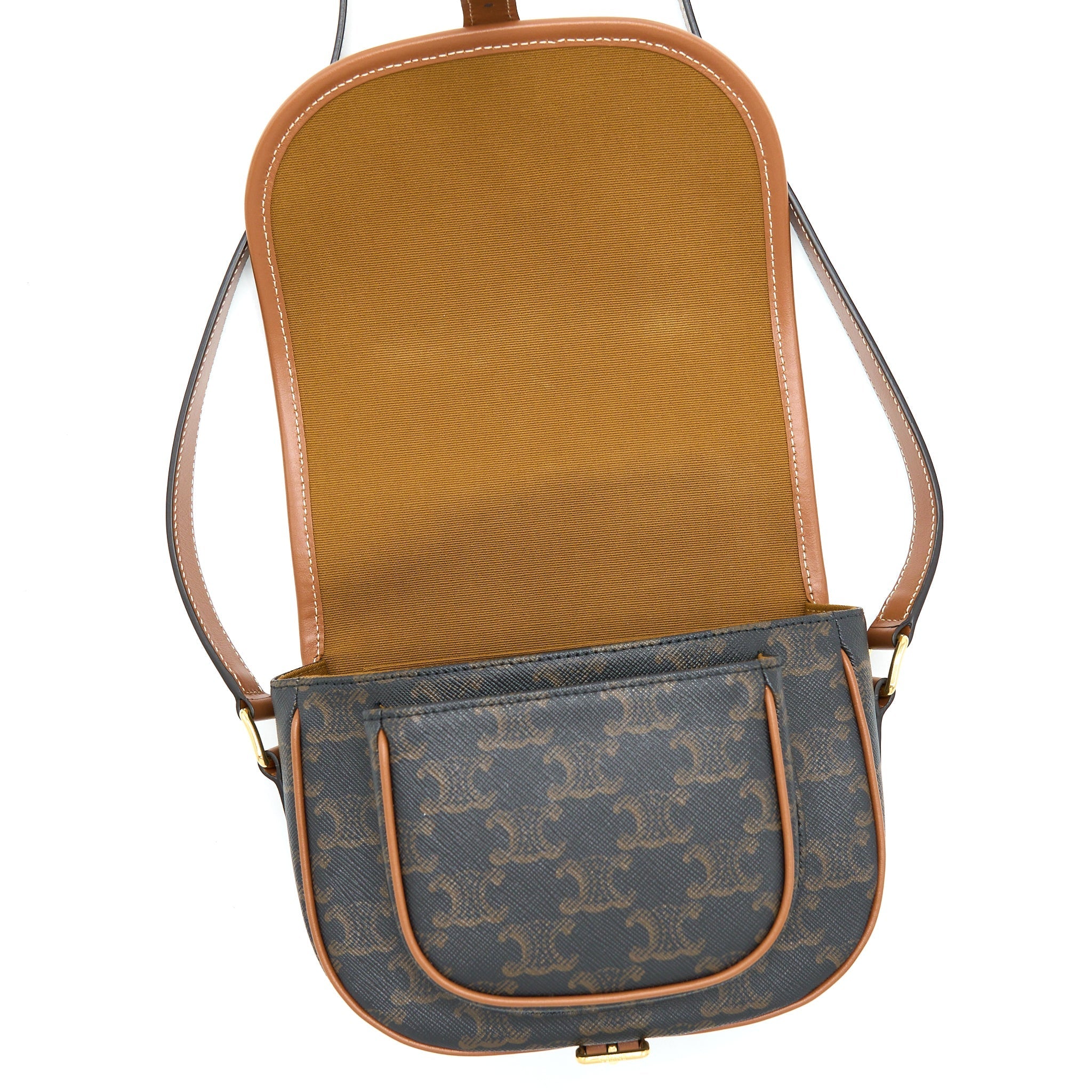CELINE FOLCO MEDIUM TRIOMPHE CANVAS BAG GHW