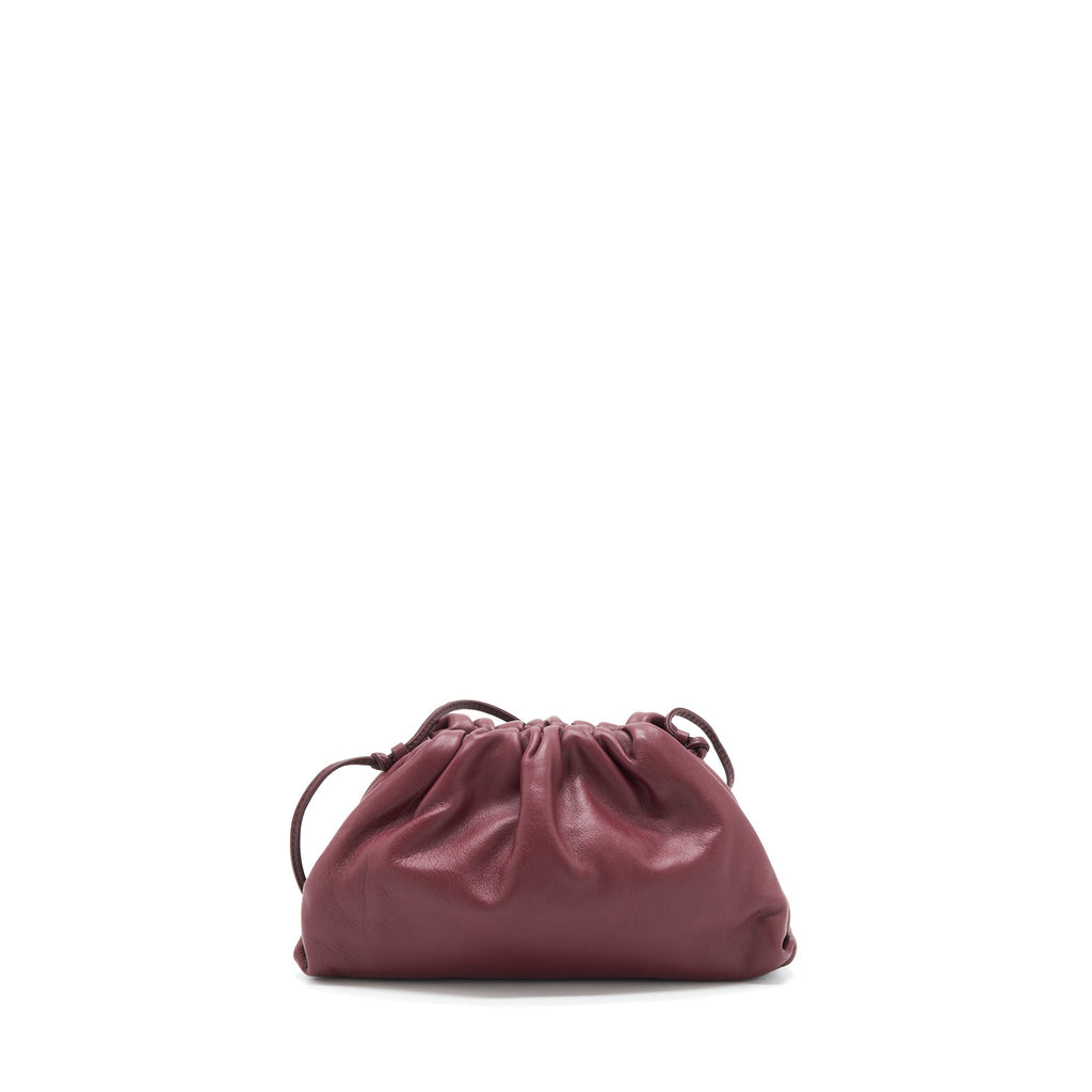 BOTTEGA VENETA THE MINI POUCH DARK RED