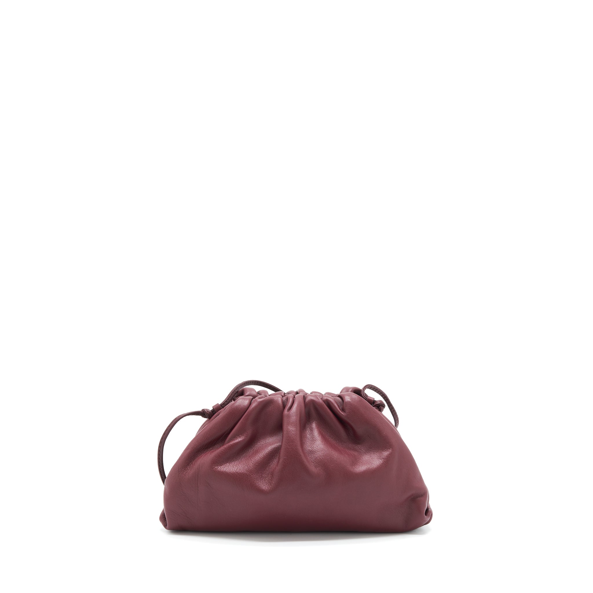 BOTTEGA VENETA THE MINI POUCH DARK RED
