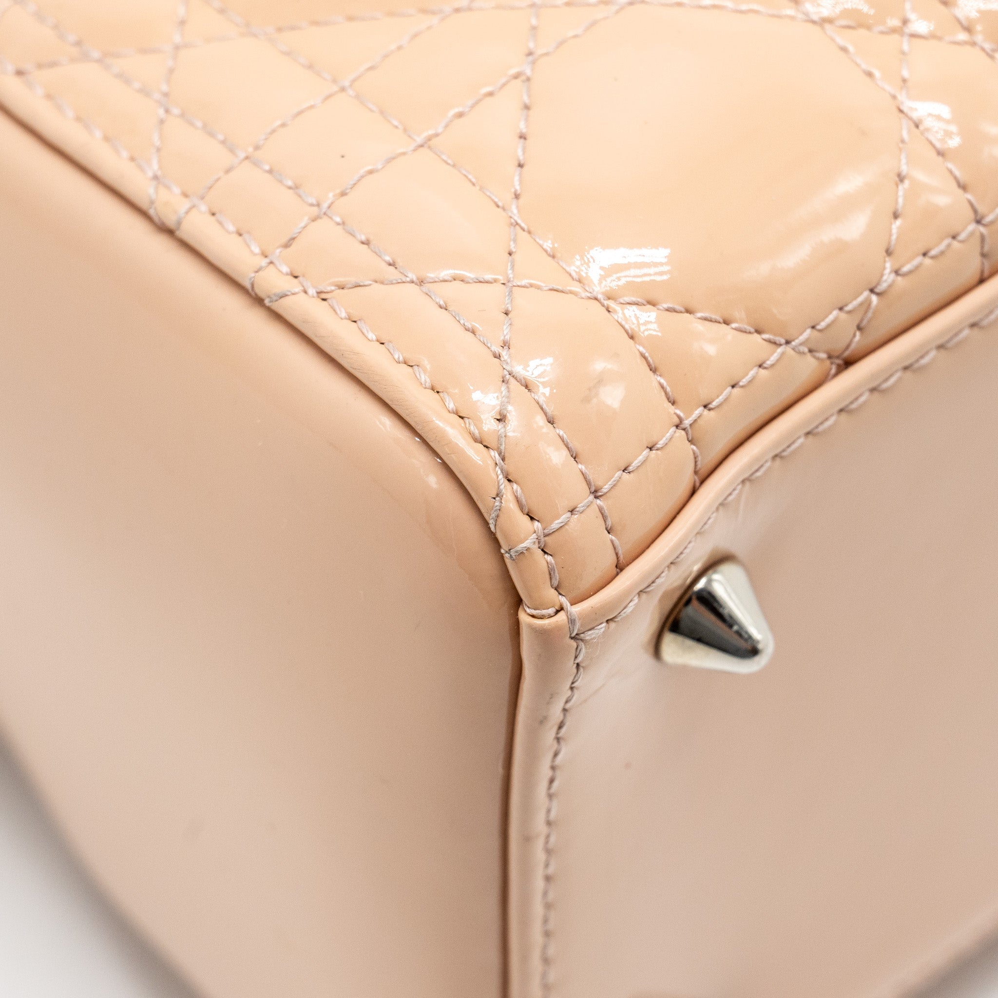 DIOR MEDIUM LADY DIOR PATENT LIGHT PINK SHW
