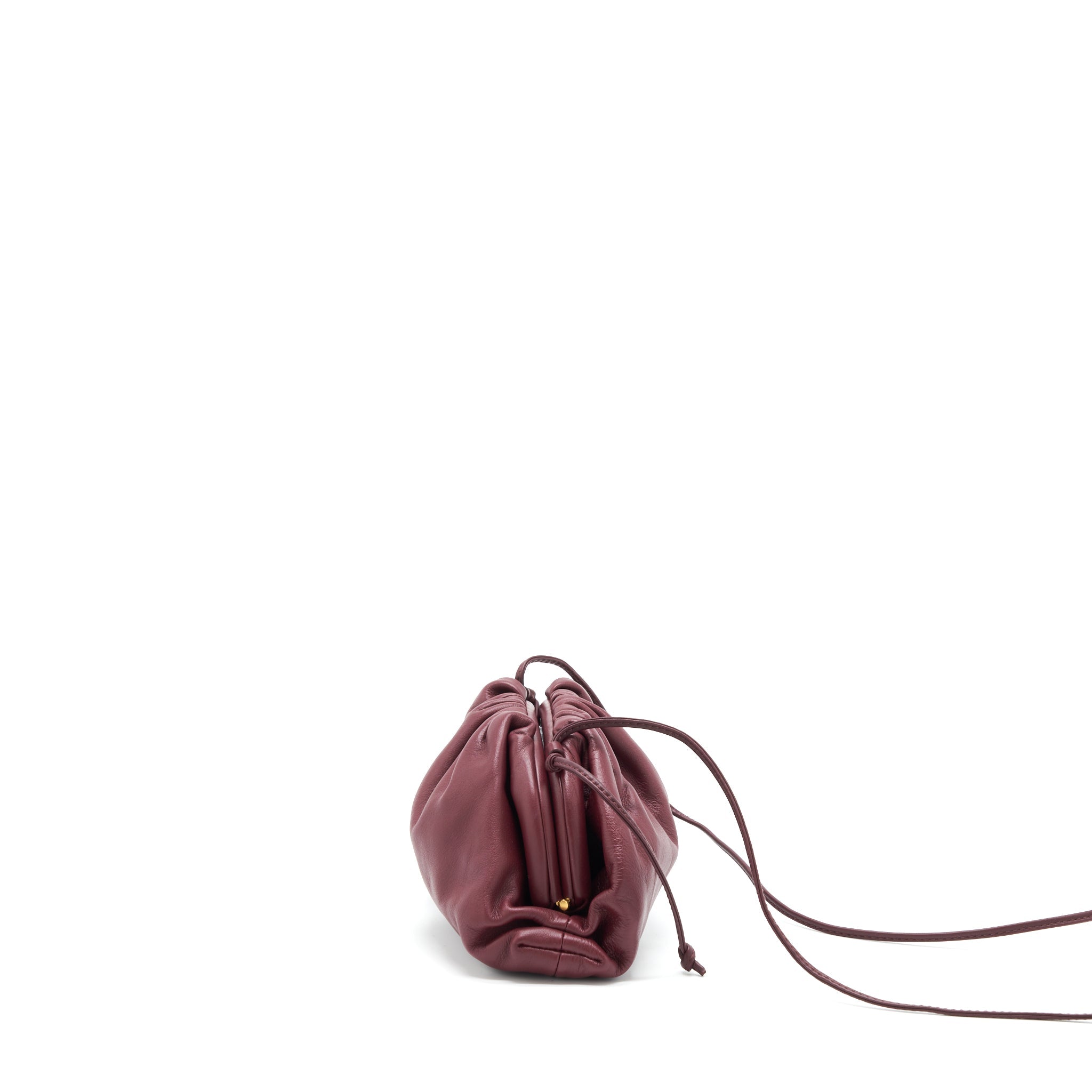 BOTTEGA VENETA THE MINI POUCH DARK RED