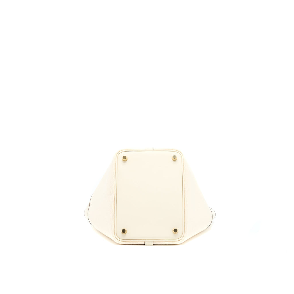 HERMES PICOTIN CARGO 18 SWIFT/TOILE CANVAS ECRU/NATA GHW