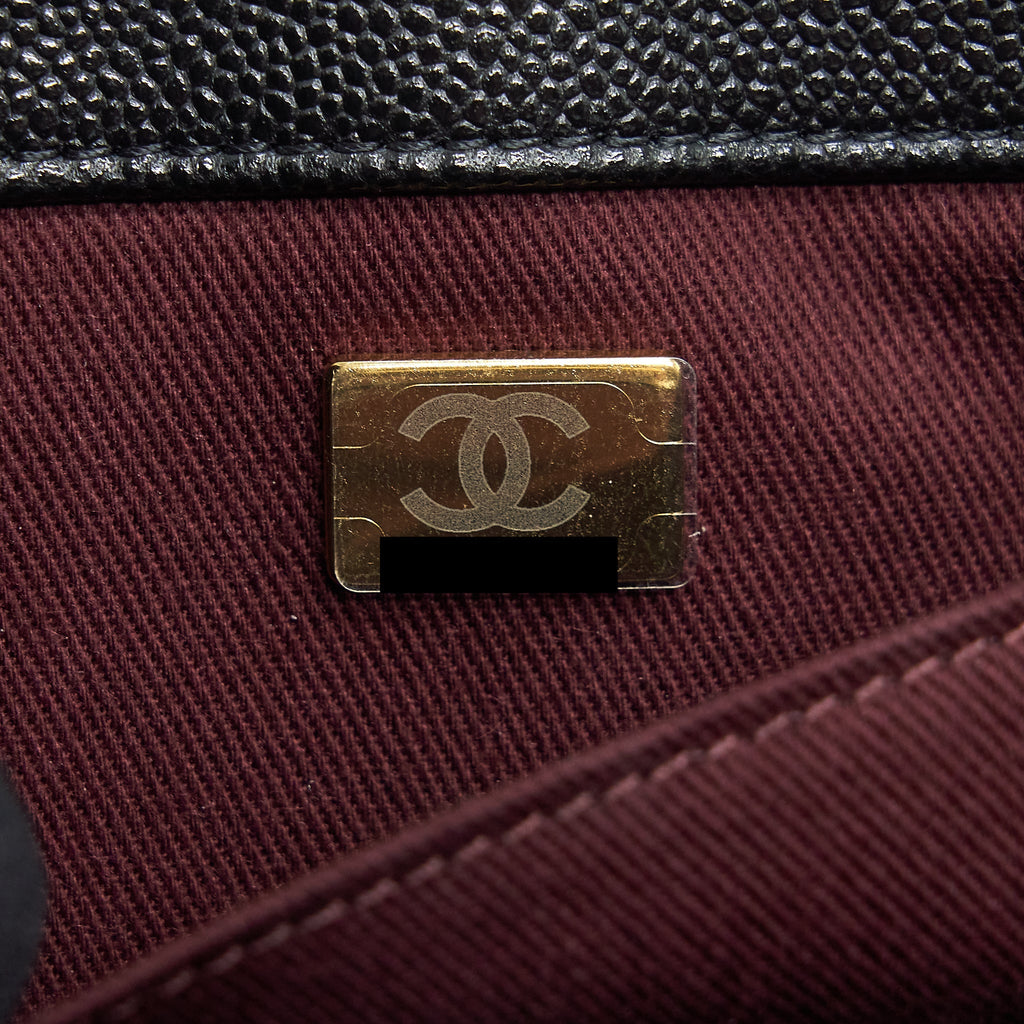 CHANEL MEDIUM BUSINESS AFFINITY BAG CAVIAR BLACK LGHW (MICROCHIP)