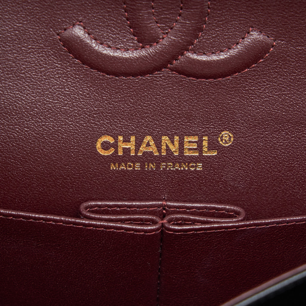 CHANEL SMALL CLASSIC DOUBLE FLAP BAG LAMBSKIN BLACK GHW