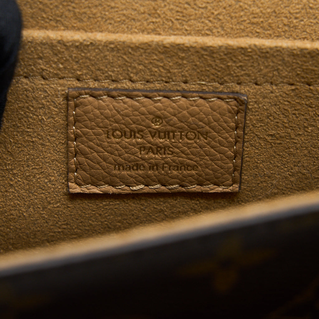 LOUIS VUITTON MARIGNAN TOP HANDLE MESSENGER BAG MONOGRAM CANVAS BROWN GHW