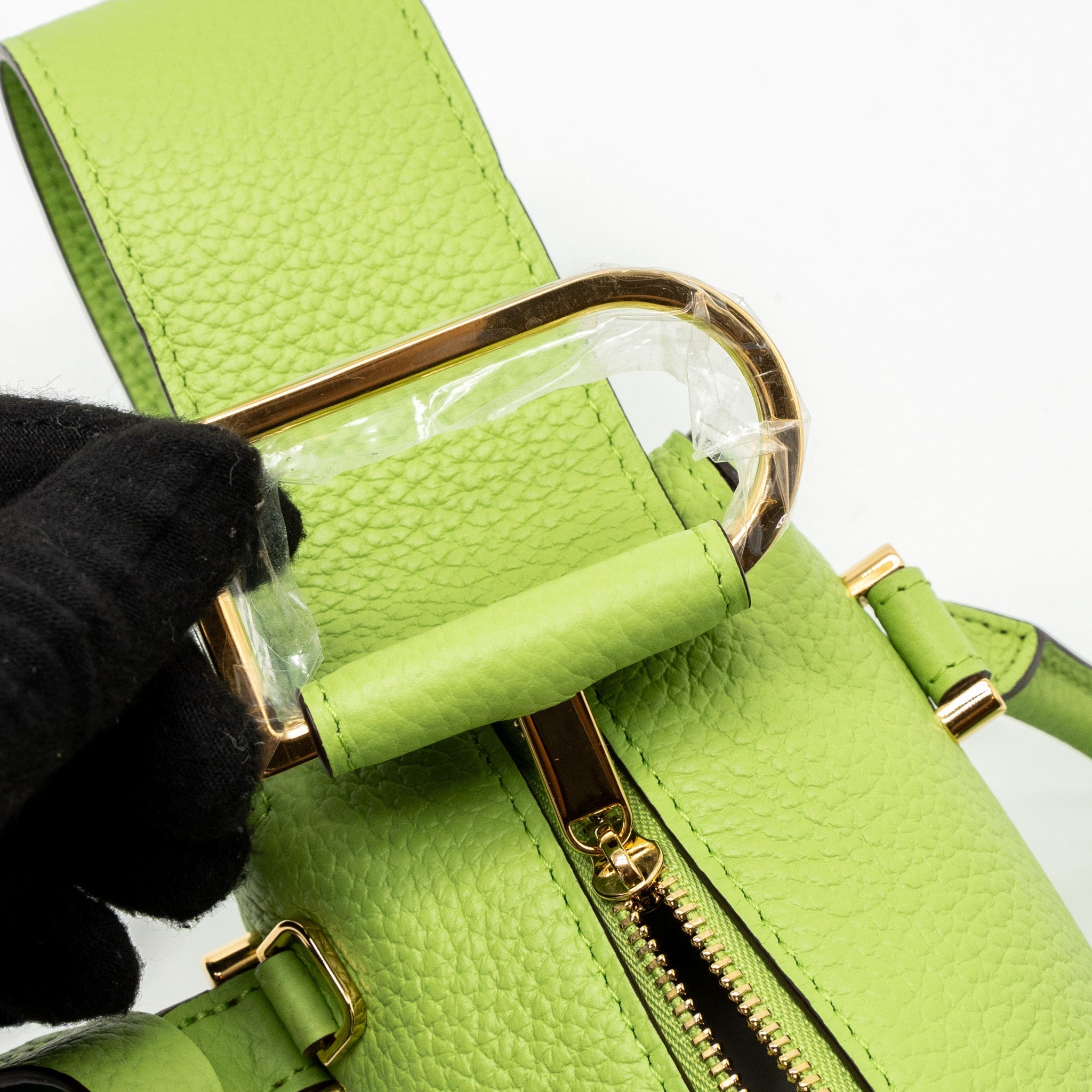 DELVAUX COOL BOX NANO TAURILLON SOFT CALFSKIN ALOE GHW