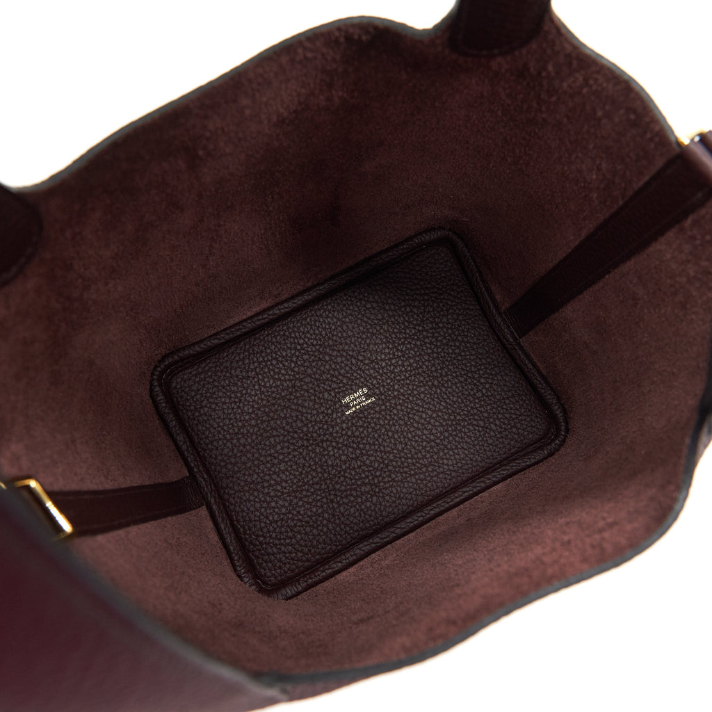 HERMES PICOTIN 18 LOCK BAG ROUGE SELLIER GHW