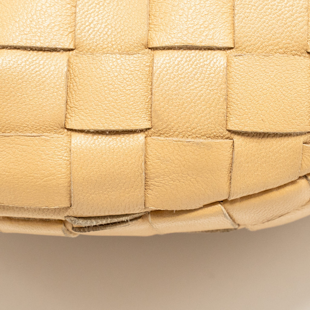 BOTTEGA VENETA MINI JODIE LAMBSKIN BEIGE GHW