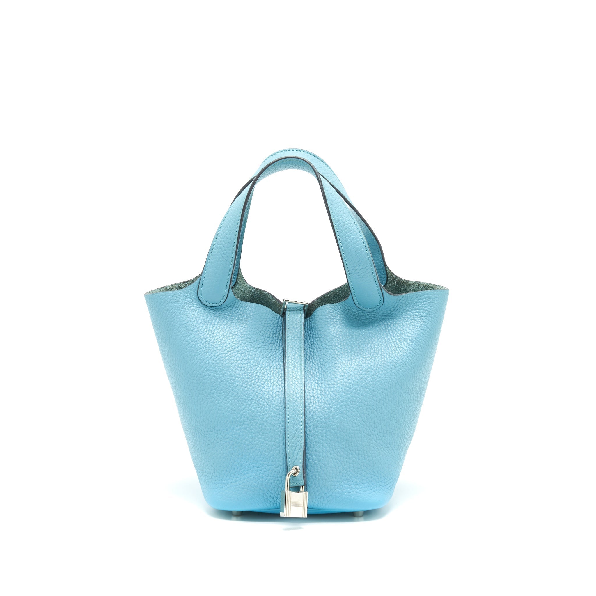 HERMES PICOTIN 18 LOCK BAG BLUE TOLL SHW