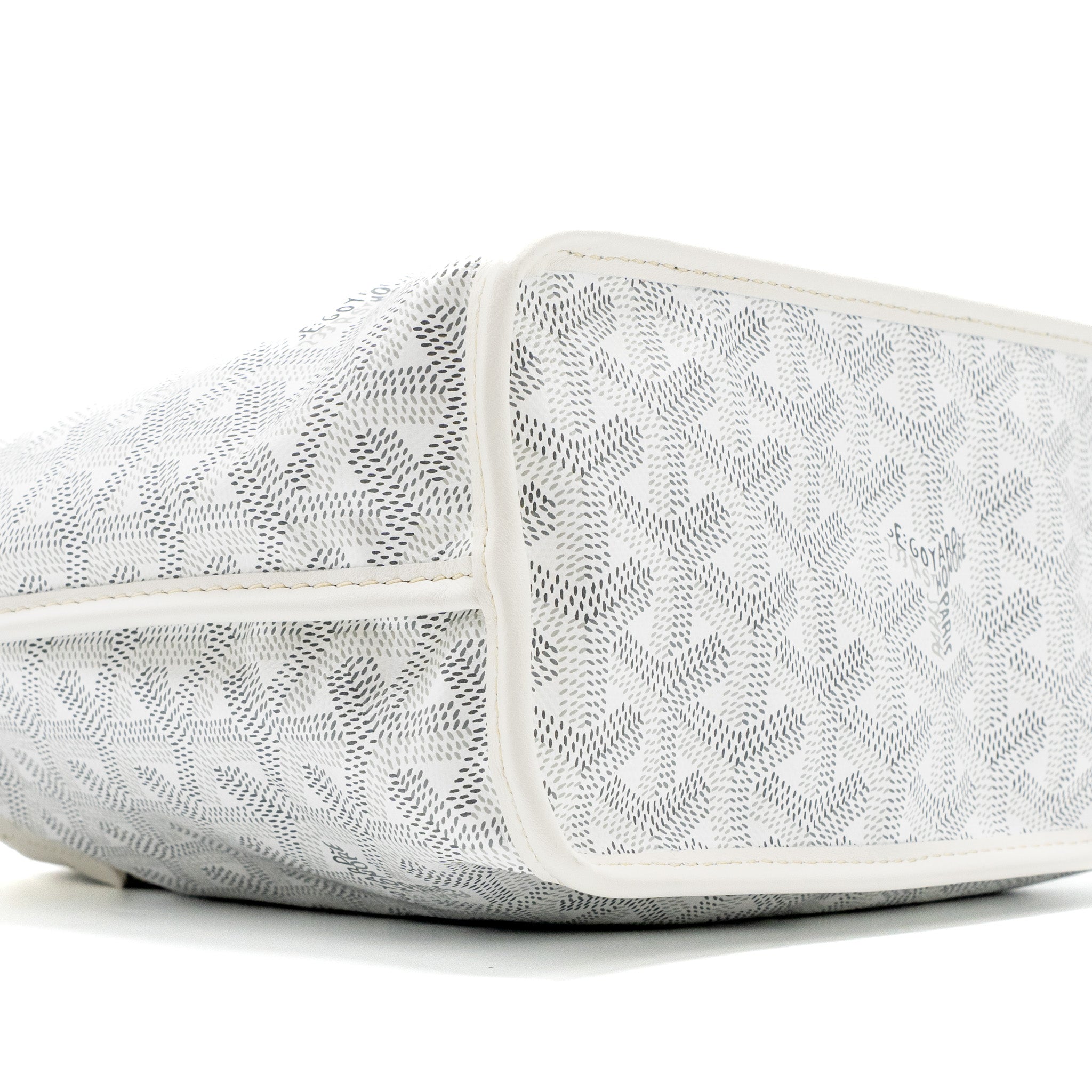 GOYARD MINI ANJOU TOTE BAG GOYARDINE CANVAS WHITE SHW