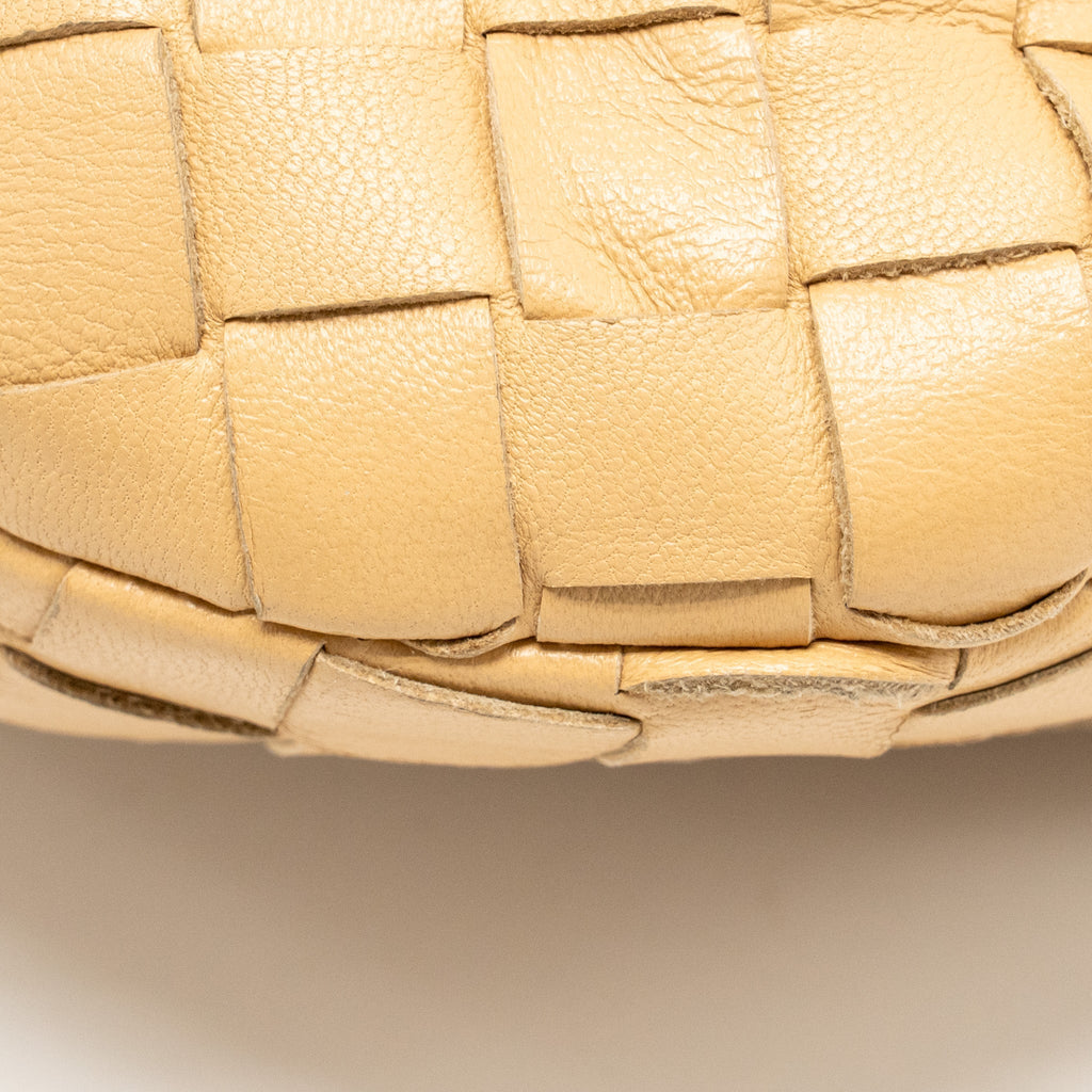 BOTTEGA VENETA MINI JODIE LAMBSKIN BEIGE GHW