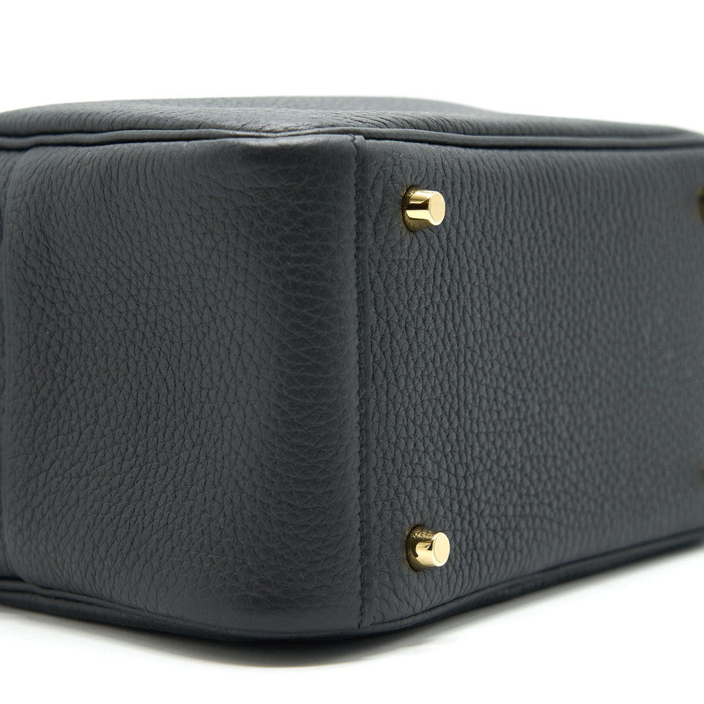 HERMES MINI LINDY CC89 BLACK GHW