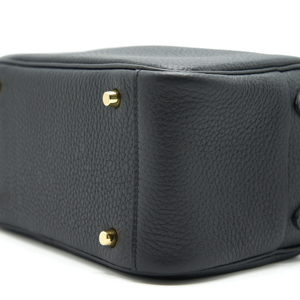 HERMES MINI LINDY BLACK GHW