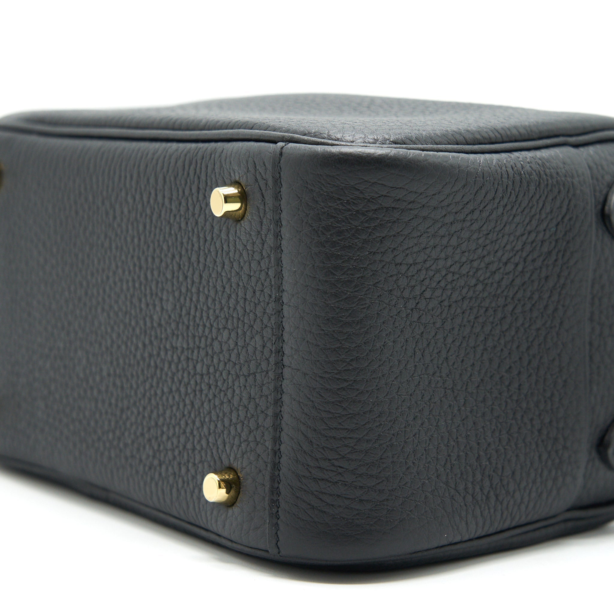 HERMES MINI LINDY BLACK GHW