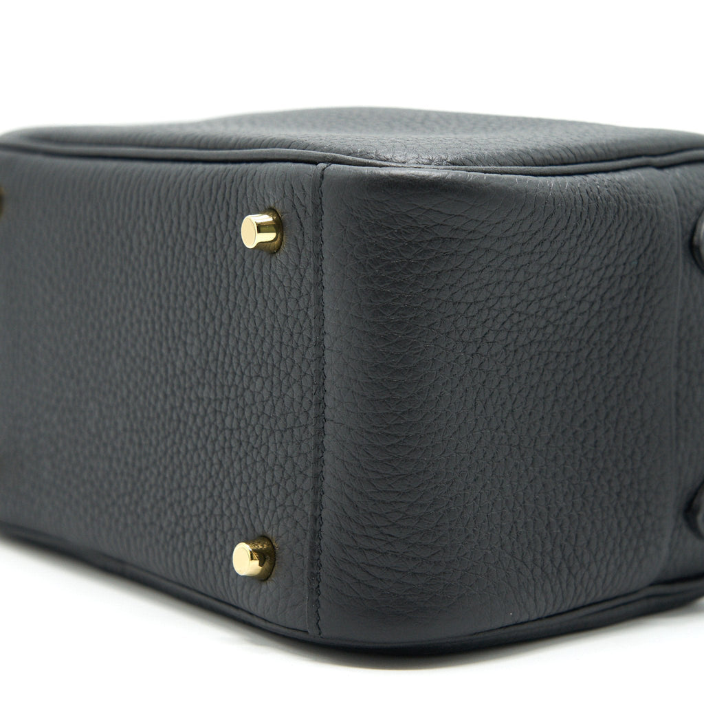 HERMES MINI LINDY CC89 BLACK GHW
