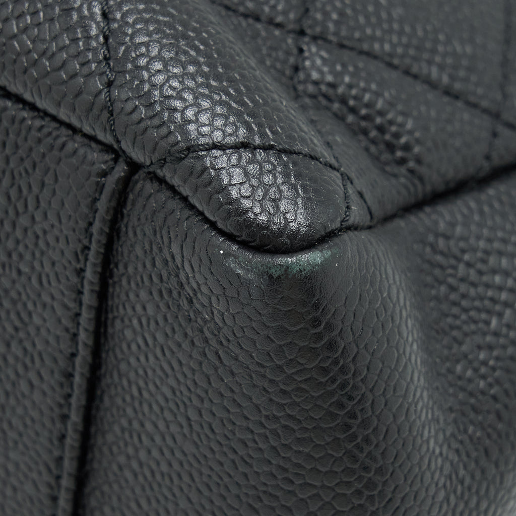 CHANEL GRAND SHOPPING TOTE BAG CAVIAR BLACK GHW