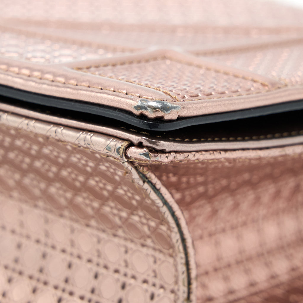 DIOR MEDIUM DIORAMA CANNAGE CALFSKIN METALLIC PINK SHW