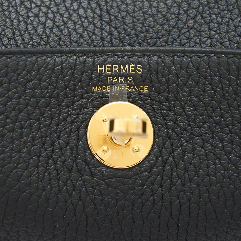 HERMES MINI LINDY BLACK GHW