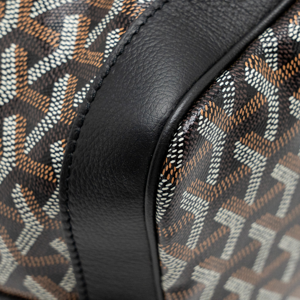 GOYARD PETIT FLOT BUCKET BAG GOYARDLINE CANVAS BLACK SHW