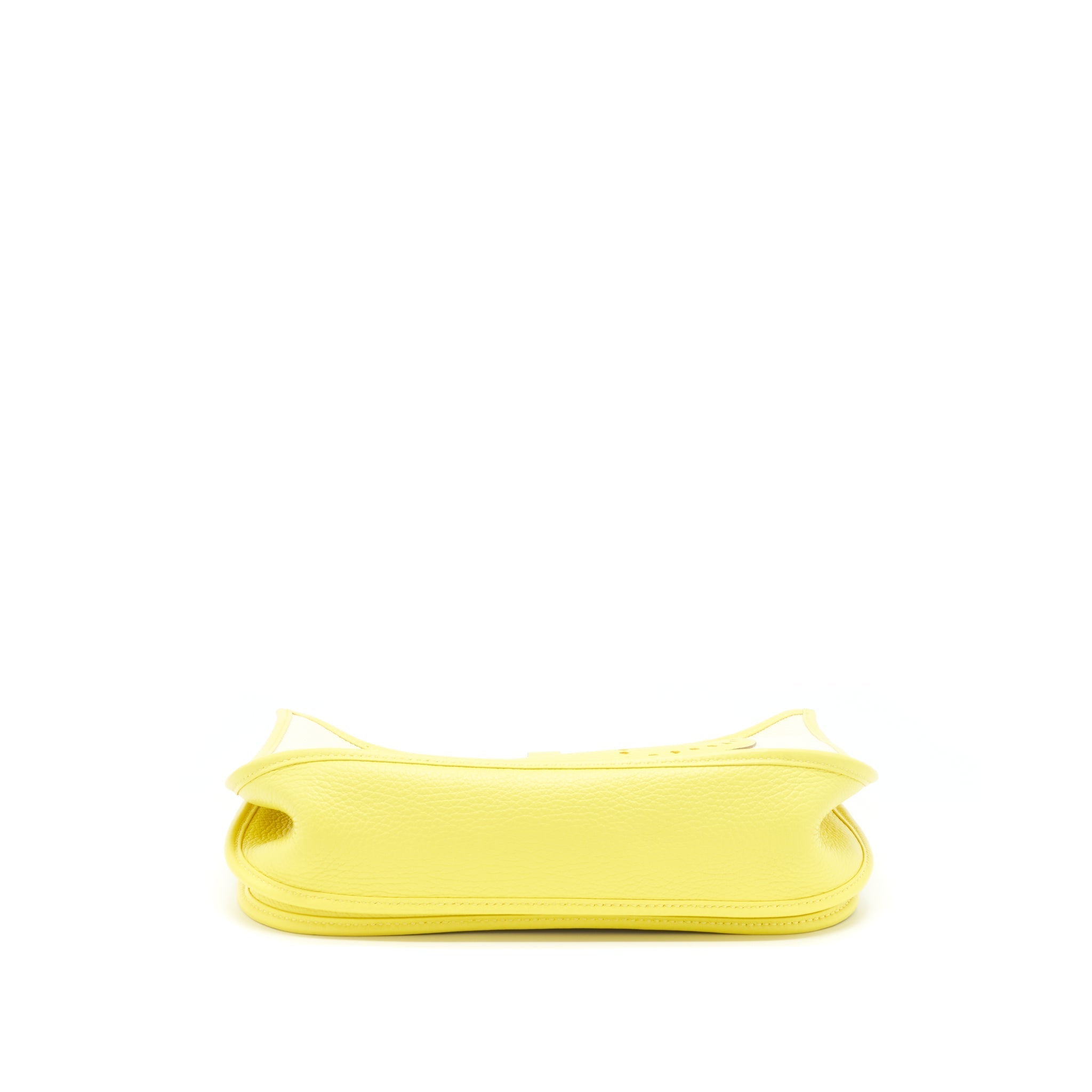 HERMES EVELYNE 29 CANVAS AND LEATHER ECRU / CITRON / LIME