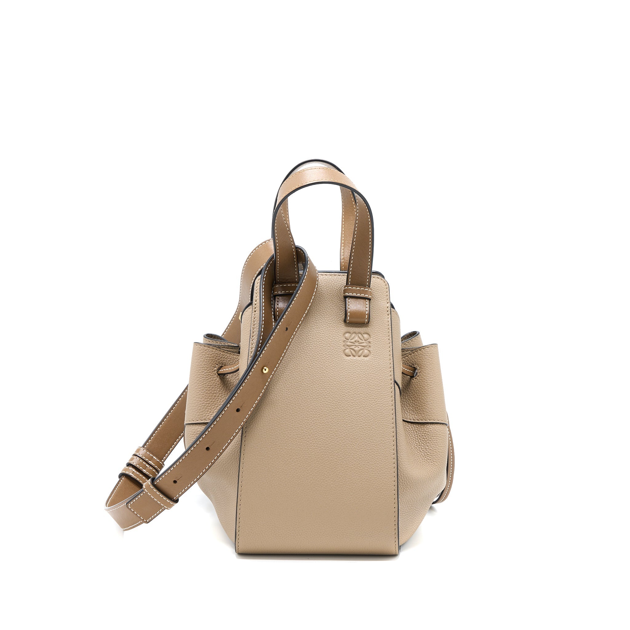 LOEWE SMALL HAMMOCK CALFSKIN SAND GHW