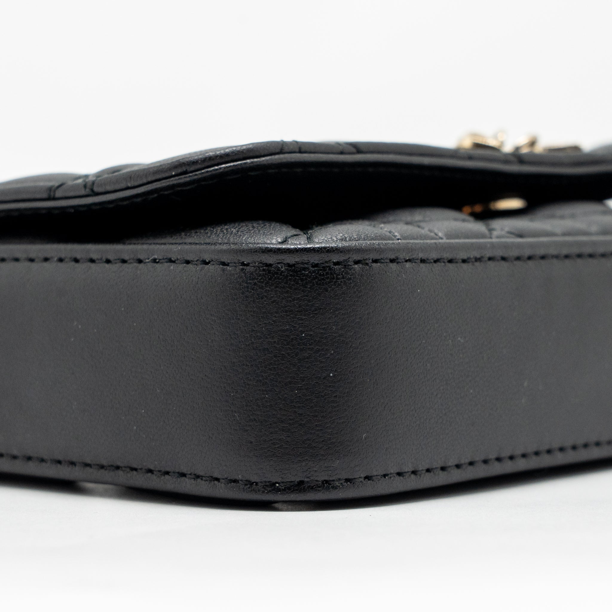 DIOR MY DIOR - DIOR TALK PHONE POUCH LAMBSKIN BLACK LGHW