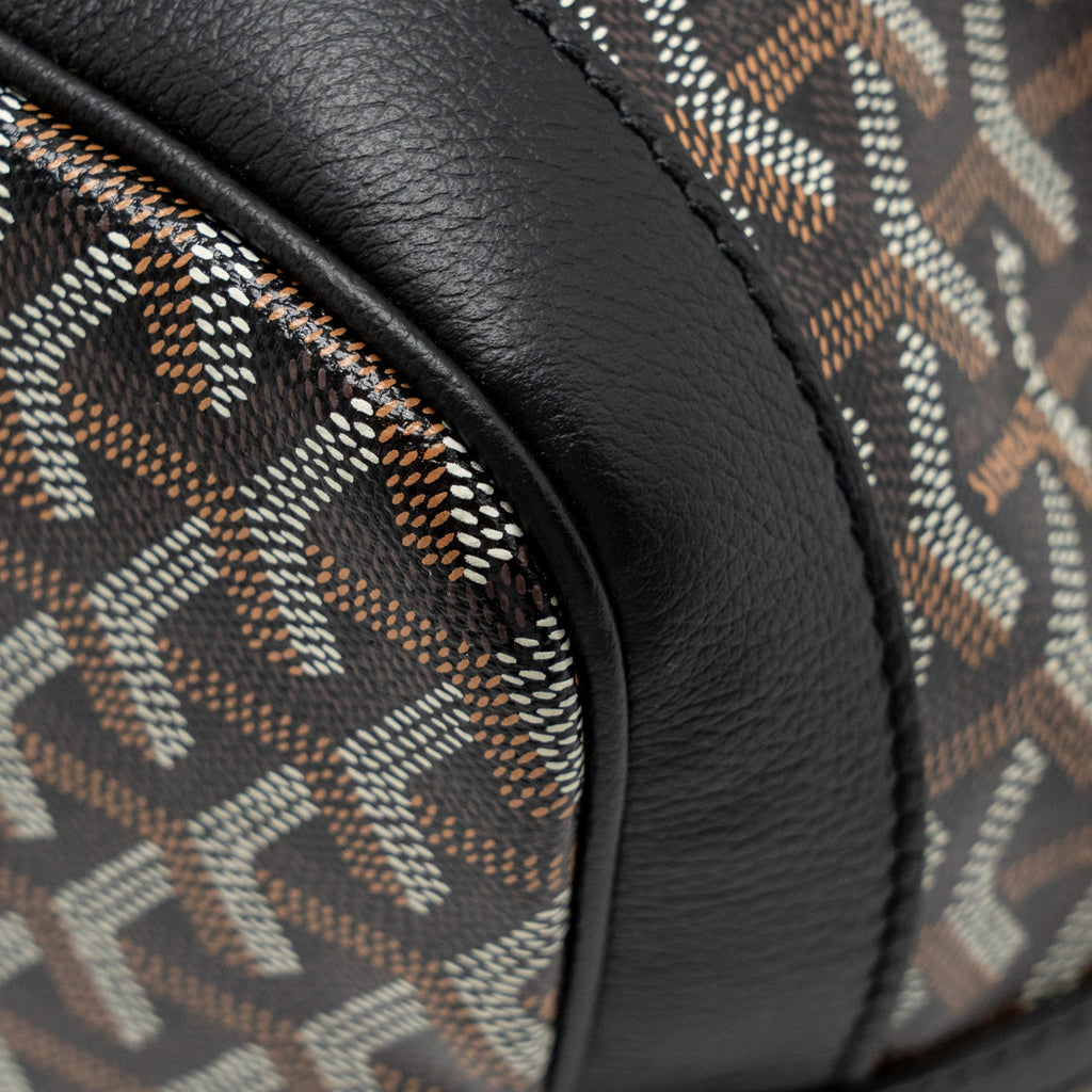 GOYARD PETIT FLOT BUCKET BAG GOYARDLINE CANVAS BLACK SHW
