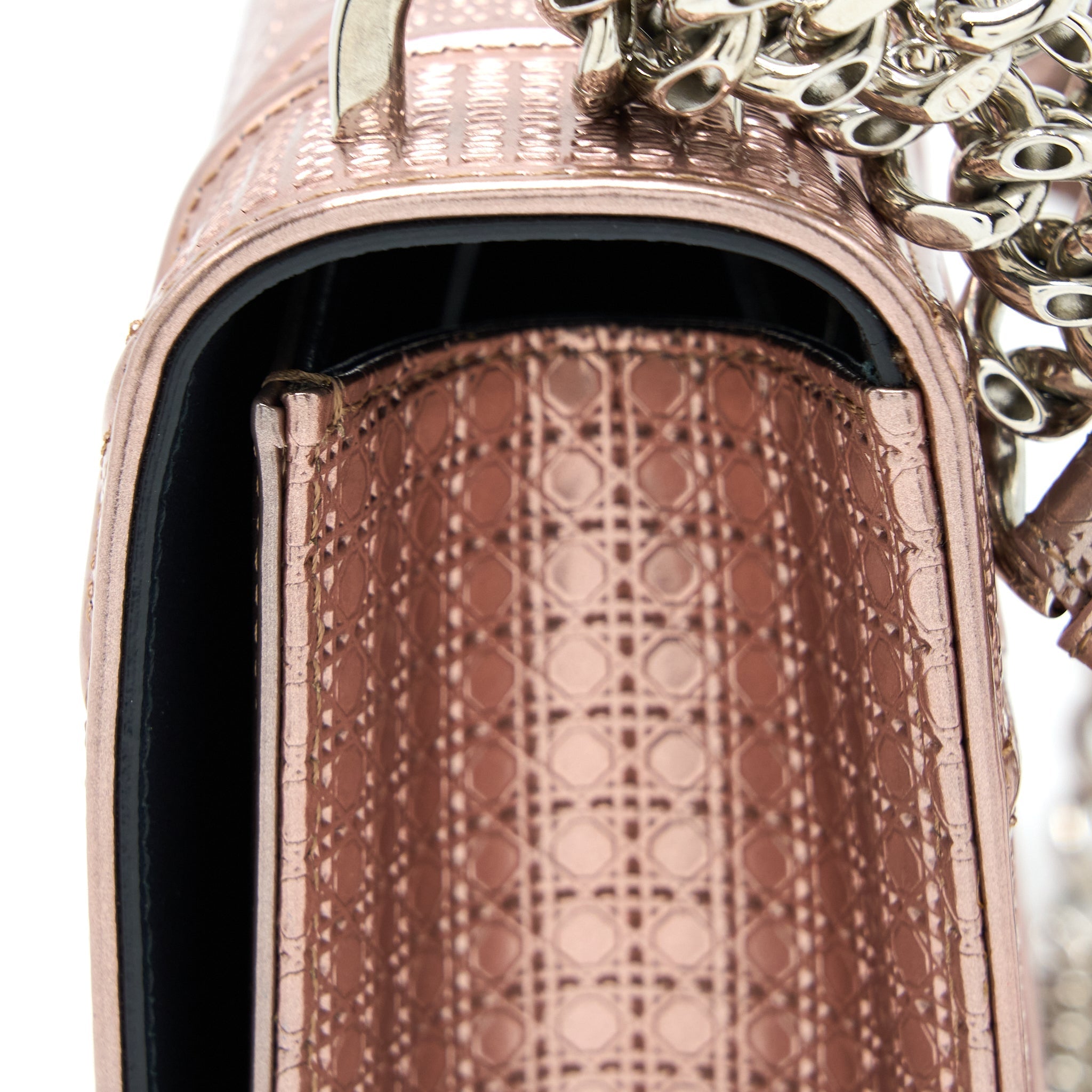 DIOR MEDIUM DIORAMA CANNAGE CALFSKIN METALLIC PINK SHW