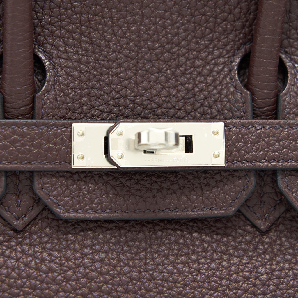 HERMES BIRKIN 25 0G ROUGE SELLIER TOGO LEATHER SHW