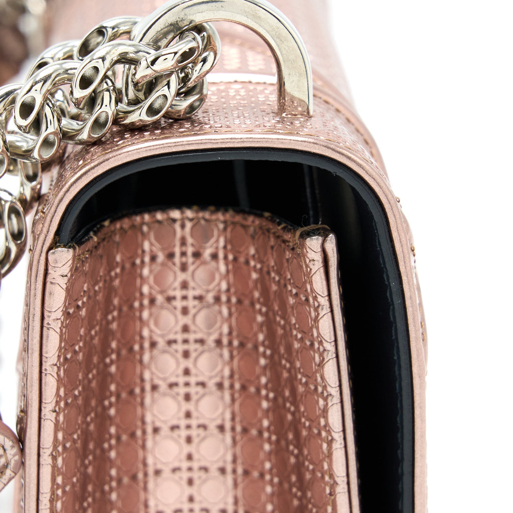 DIOR MEDIUM DIORAMA CANNAGE CALFSKIN METALLIC PINK SHW