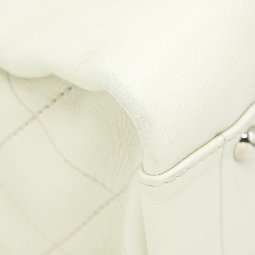 CHANEL LARGE SHOPPING TOTE BAG CAVIAR IVORY SHW