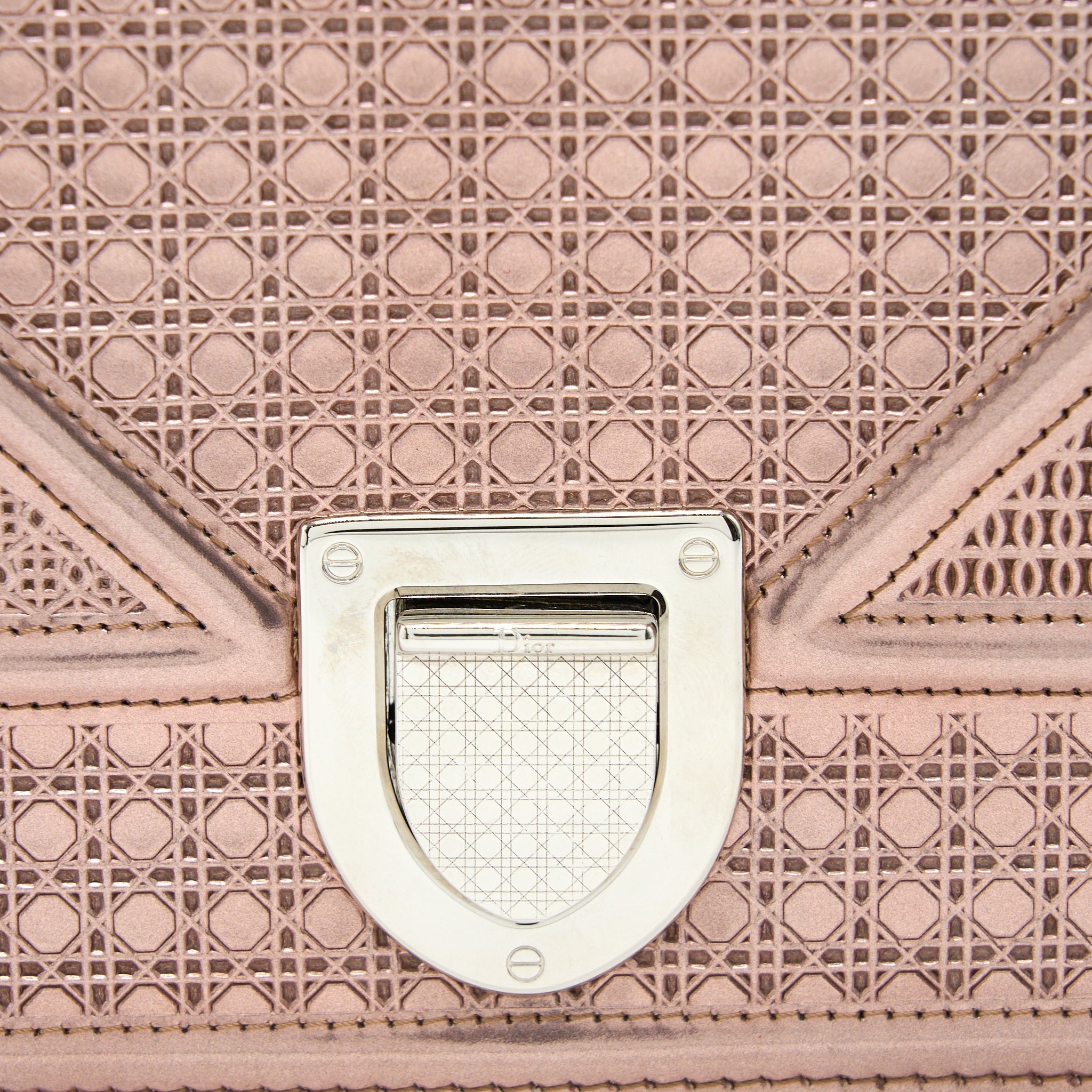 DIOR MEDIUM DIORAMA CANNAGE CALFSKIN METALLIC PINK SHW