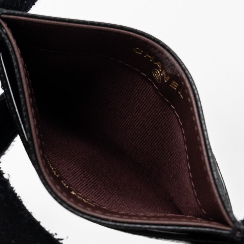 CHANEL CLASSIC CARD HOLDER CAVIAR BLACK GHW (MICROCHIP)