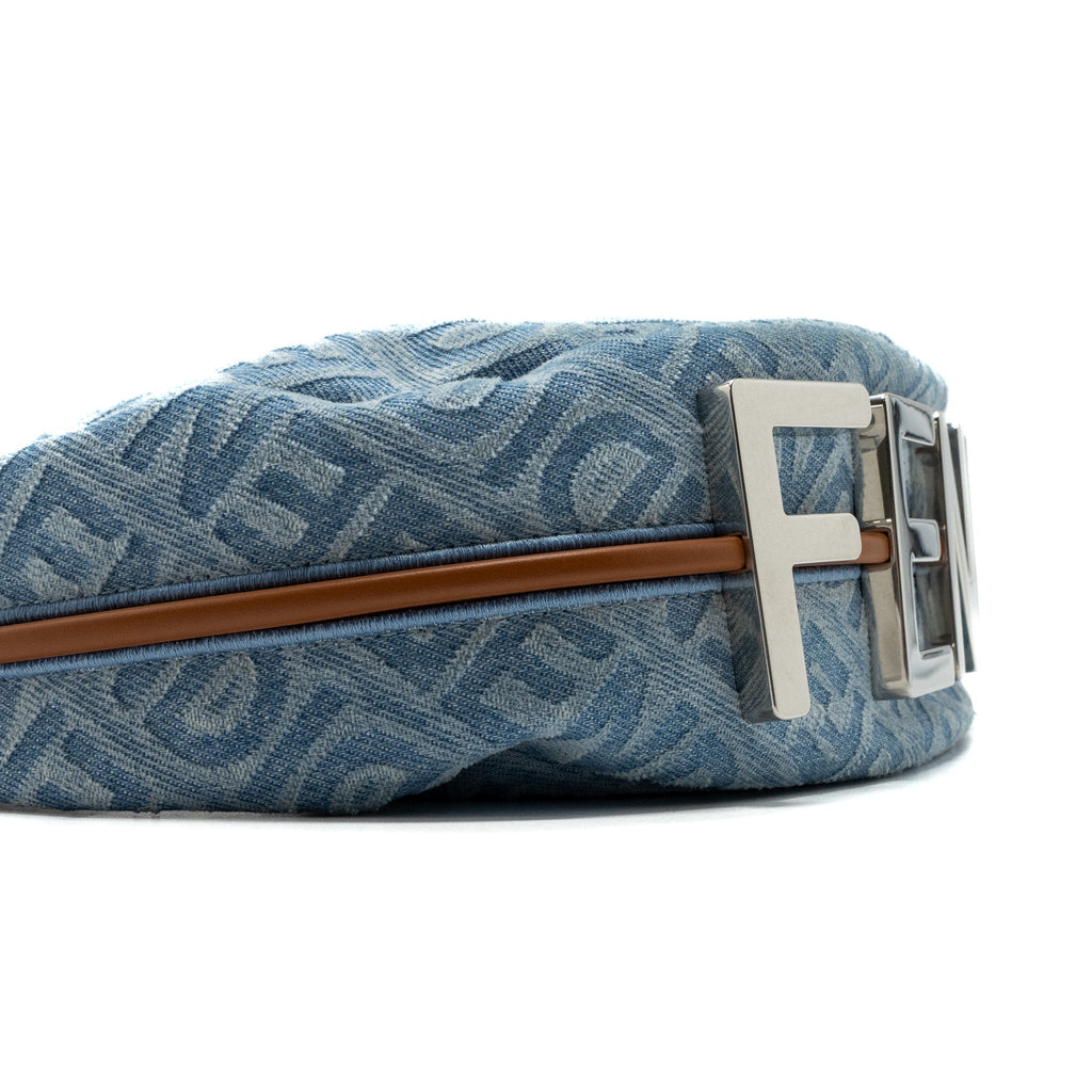 FENDI FENDIGRAPHY SMALL DENIM LIGHT BLUE SHW
