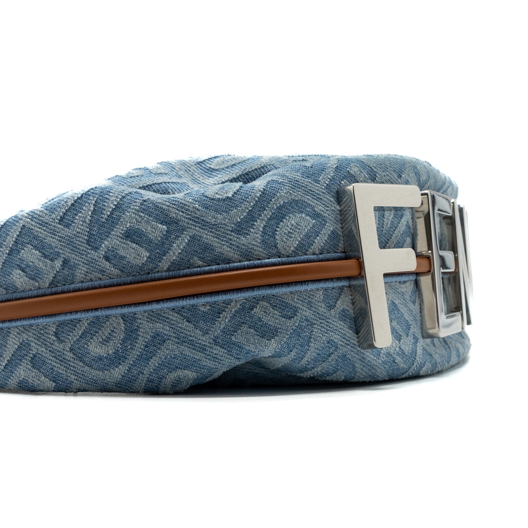 FENDI FENDIGRAPHY SMALL DENIM LIGHT BLUE SHW