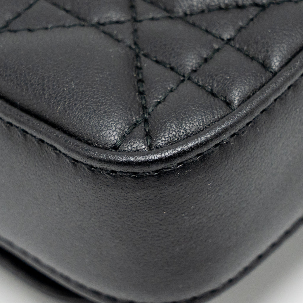 DIOR MY DIOR - DIOR TALK PHONE POUCH LAMBSKIN BLACK LGHW