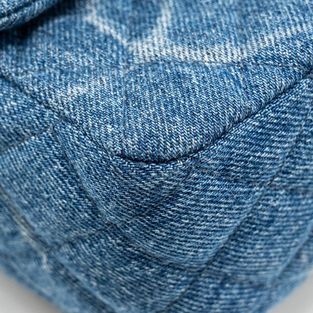 CHANEL MINI SQUARE FLAP BAG DENIM BLUE SHW