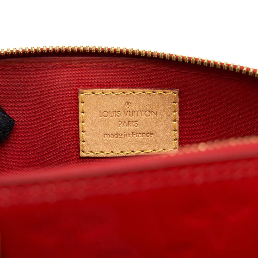 LOUIS VUITTON ALMA BB IN PATENT LEATHER RED