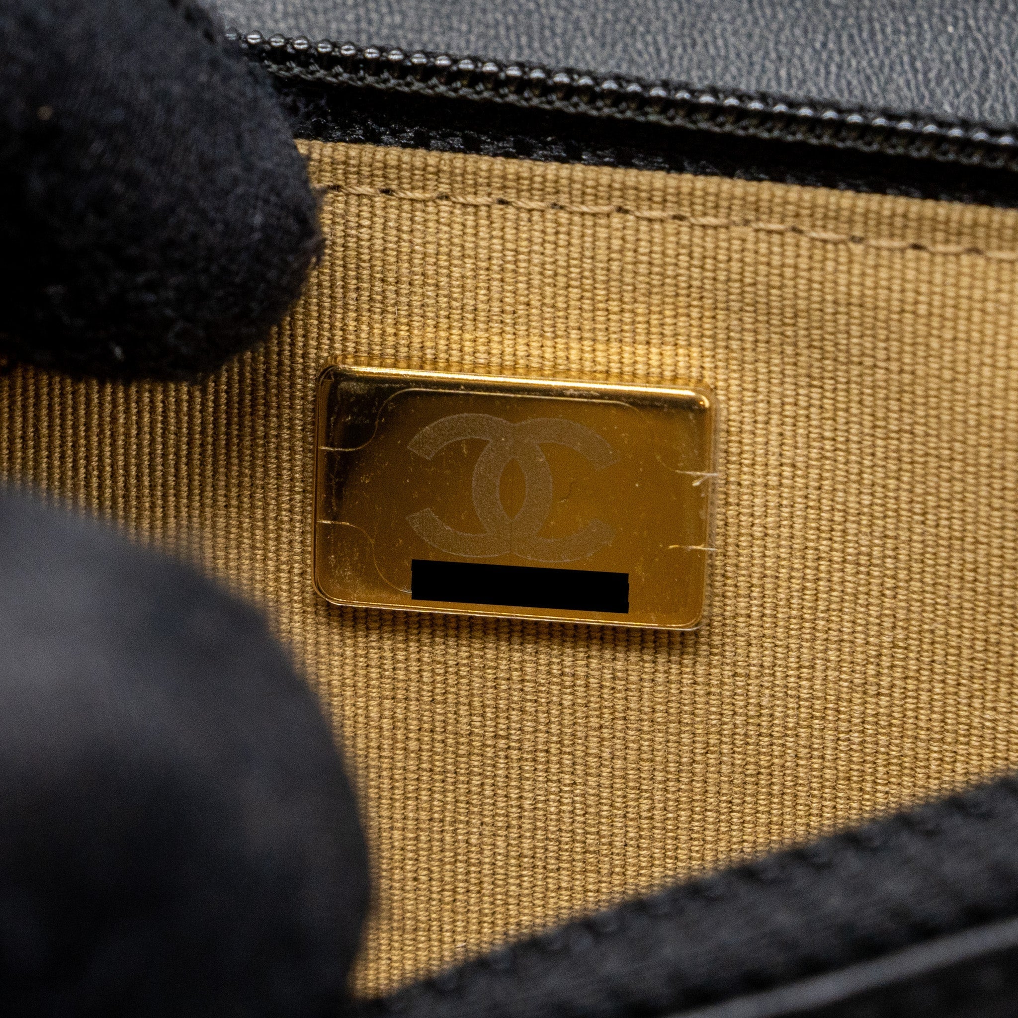 CHANEL 23K PEARL CRUSH WALLET ON CHAIN LAMBSKIN BLACK GHW (MICROCHIP)