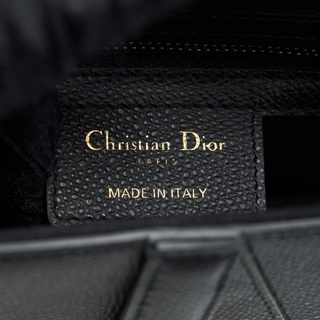 DIOR MEDIUM SADDLE BAG GRAINED CALFSKIN BLACK GHW