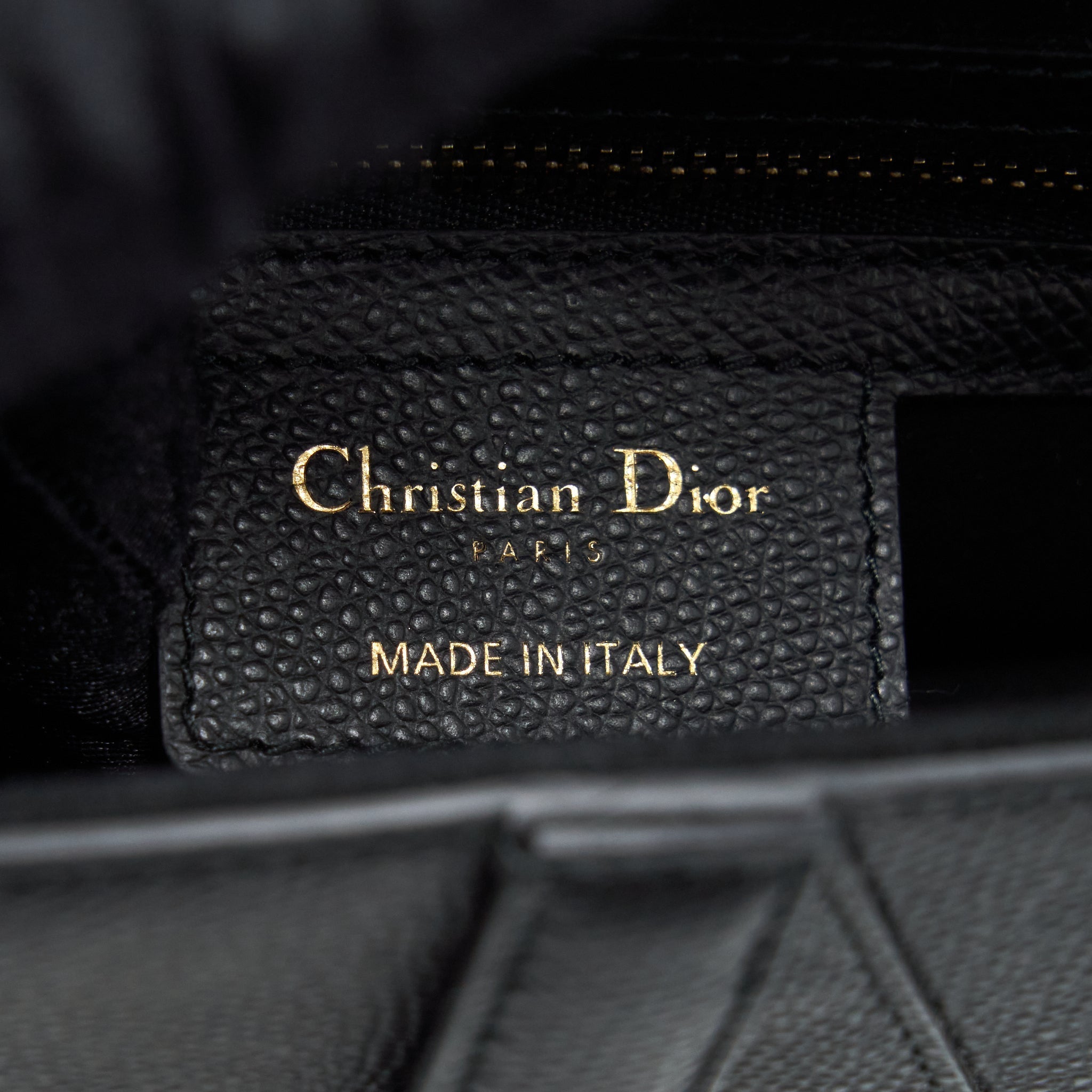 DIOR MEDIUM SADDLE BAG GRAINED CALFSKIN BLACK GHW