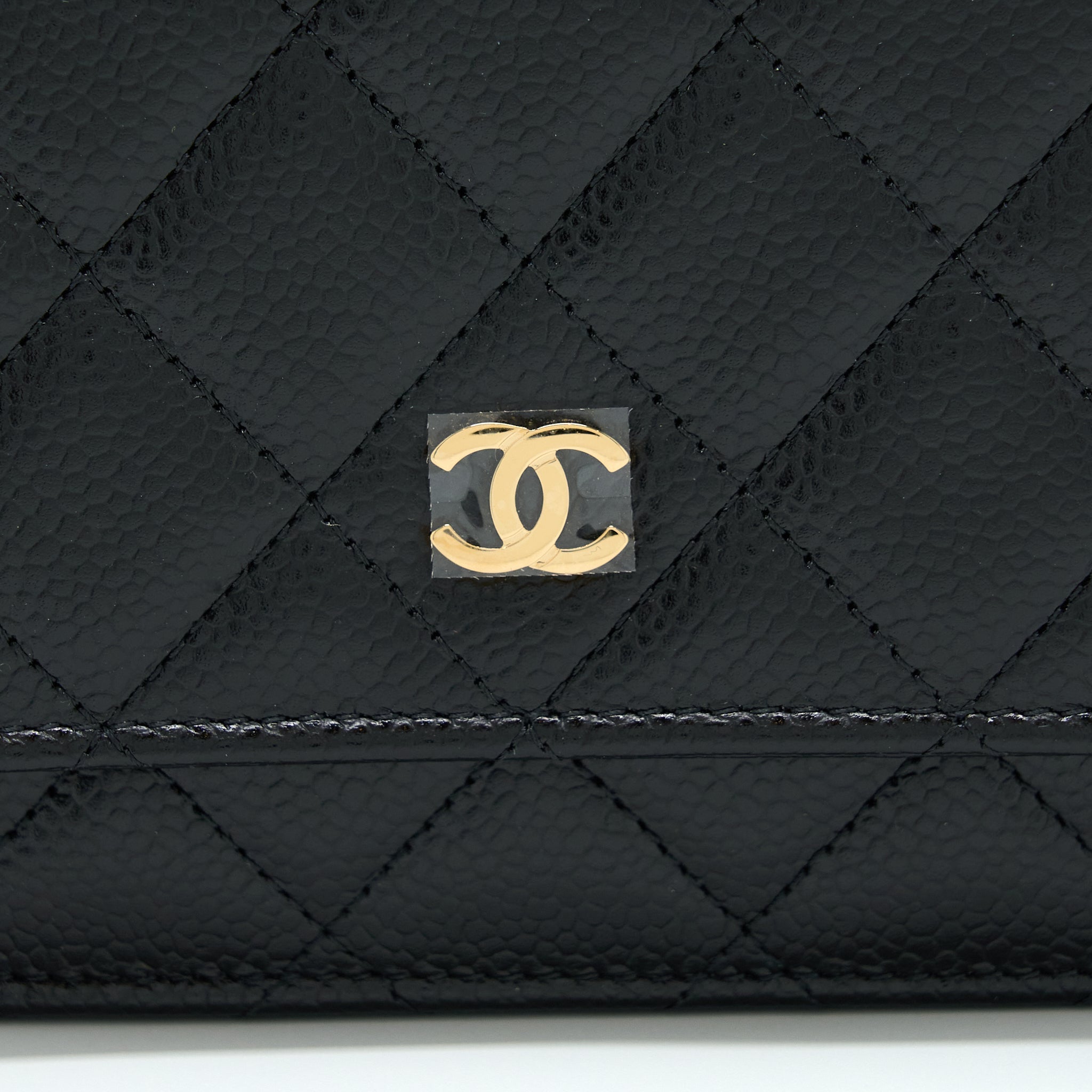 CHANEL CLASSIC WALLET ON CHAIN CAVIAR BLACK GHW