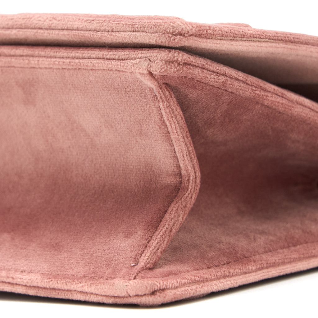 DIOR SMALL DIORAMA VELVET DARK PINK LGHW