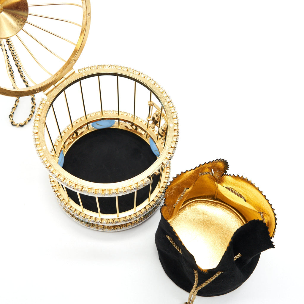 CHANEL BIRD CAGE BAG RUNWAY EVENING BAG