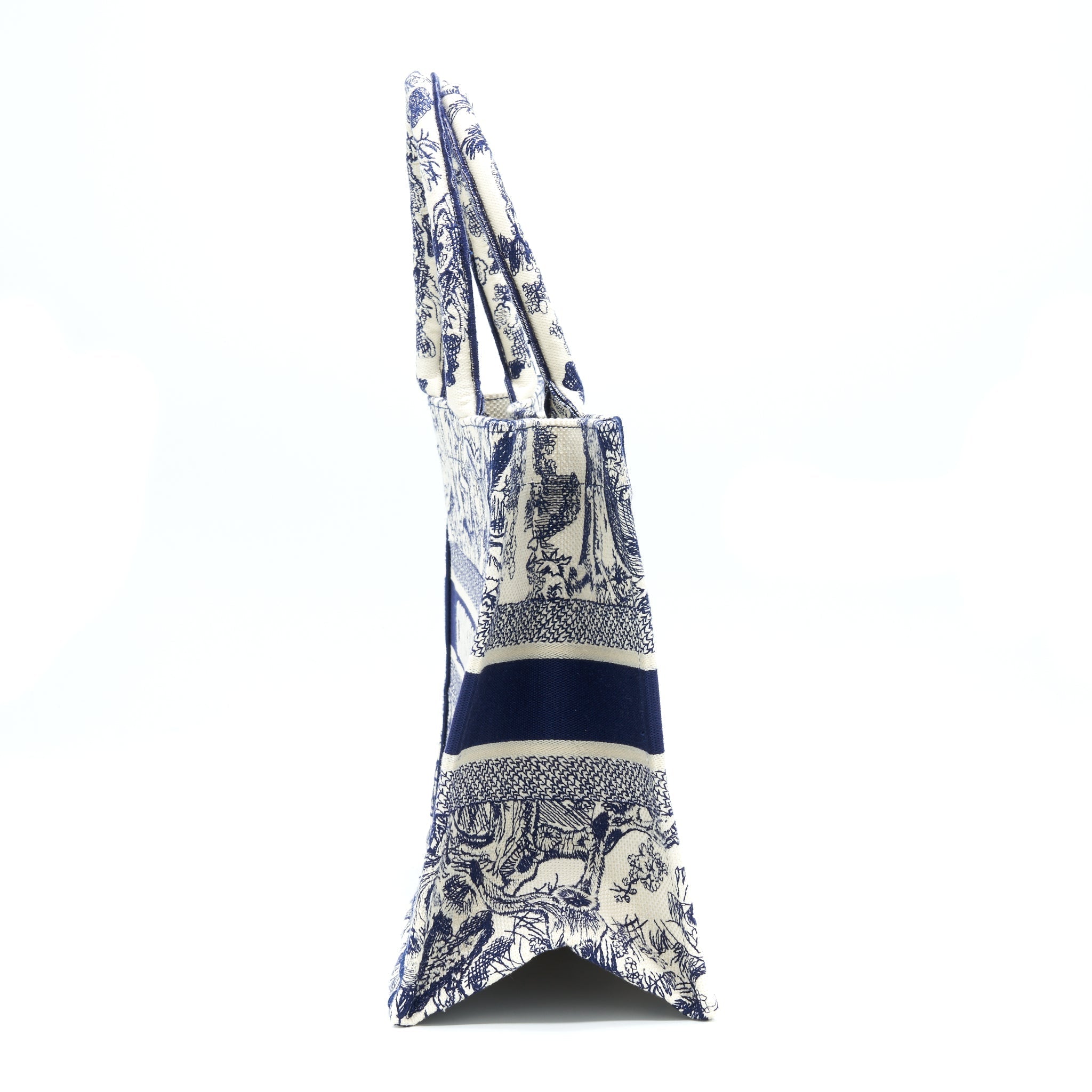 DIOR SMALL BOOK TOTE TOILE DE JOUY NAVY