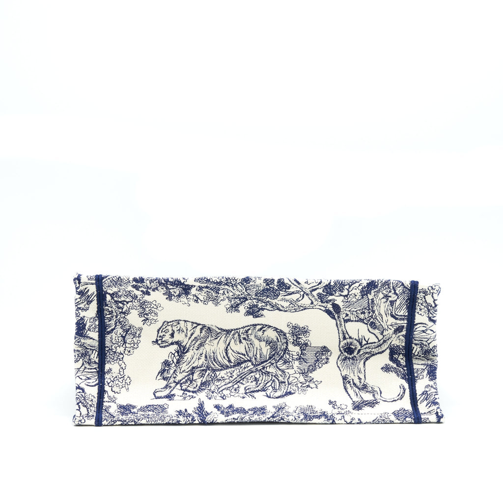 DIOR SMALL BOOK TOTE TOILE DE JOUY NAVY