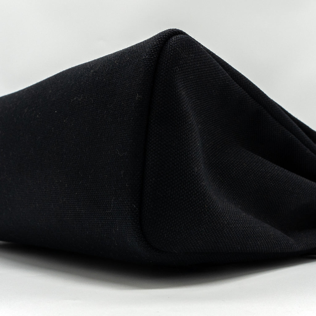 HERMES HERBAG 31 ZIP BAG CANVAS/ HUNTER LEATHER BLACK GHW