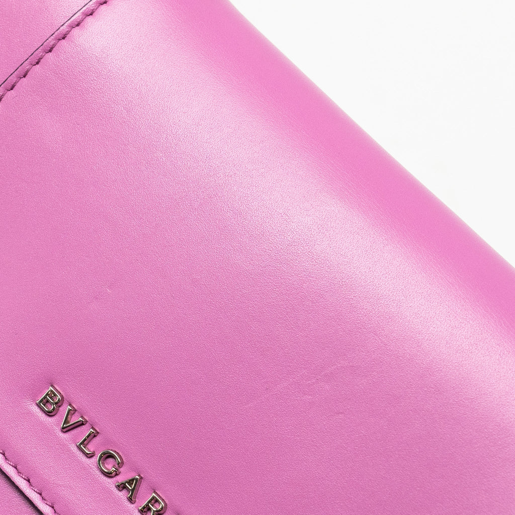 BVLGARI SERPENTI FOREVER CLUTCH WITH CHAIN CALFSKIN PINK SHW